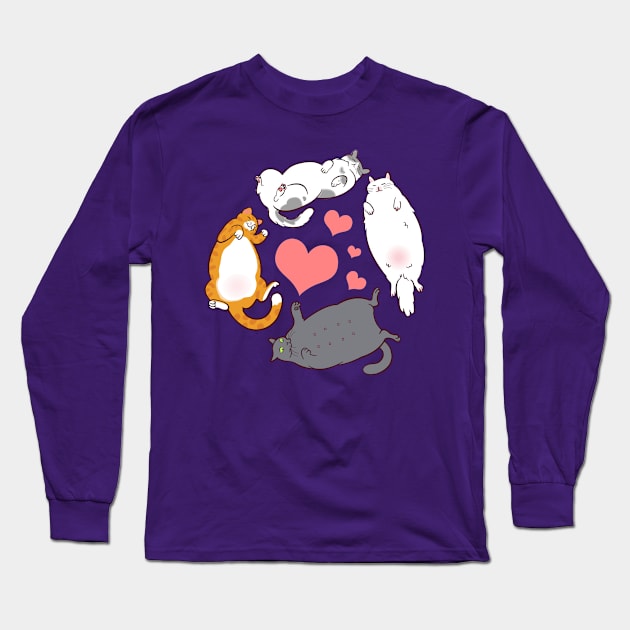 I love fat cats Long Sleeve T-Shirt by Bananananananana